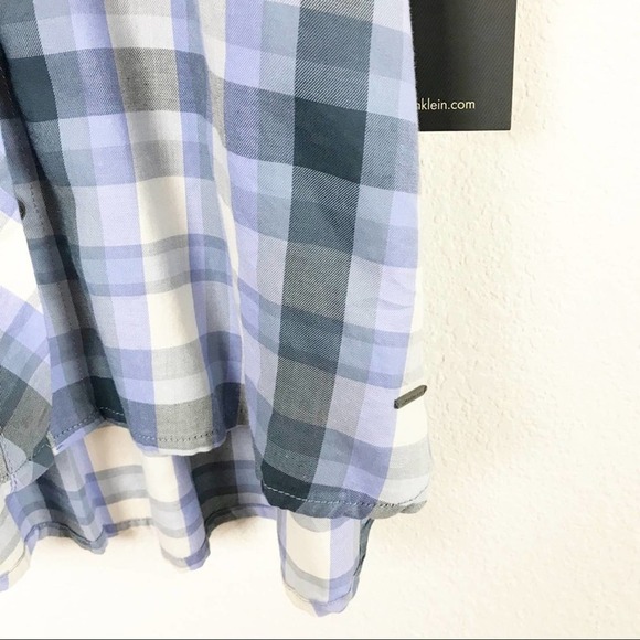 Calvin Klein Jeans Plaid Button Down Jaracanda S Small - Picture 7 of 10